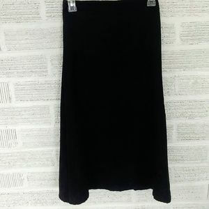 Sag Harbor Black Velvet Skirt